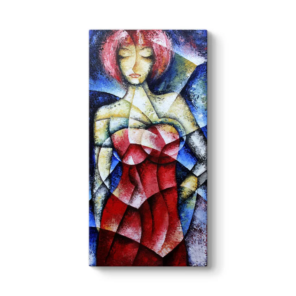 Pembe Saçlı Kadın Tablosu - Model 7